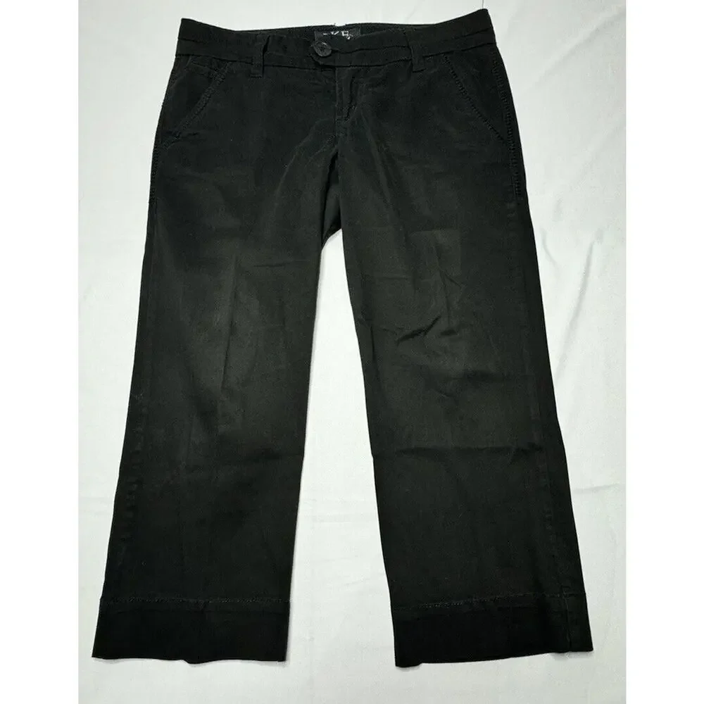 BKE Casuals Women's Black Becca Straight‎ Leg Cropped Pants - Size 28x22*